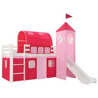 vidaXL Estrutura cama infantil c/ escorrega e escada pinho 208x230cm