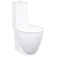 vidaXL Keramické WC kulaté spodní odpad bílé
