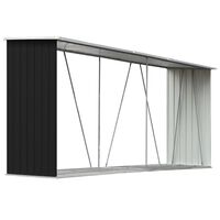 vidaXL Capannone da Giardino in Acciaio Zincato 330x84x152cm Antracite