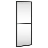vidaXL Wandspiegel rechthoekig 20x50 cm ijzer zwart