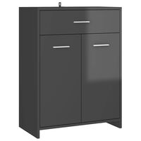 vidaXL Badezimmerschrank Hochglanz-Grau 60x33x80 cm Holzwerkstoff