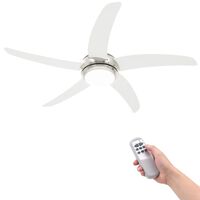 vidaXL díszes mennyezeti ventilátor lámpával 128 cm fehér