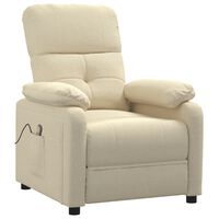 vidaXL Massagestoel stof crèmekleurig