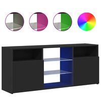 vidaXL Mobile Porta TV con Luci LED Nero 120x30x50 cm