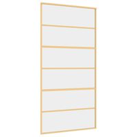 vidaXL Liukuovi kulta 102,5x205 cm kirkas ESG-lasi ja alumiini