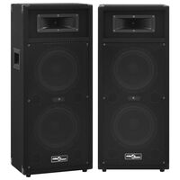 vidaXL Haut-parleurs de scène passives professionnelles Hifi 2pcs noir