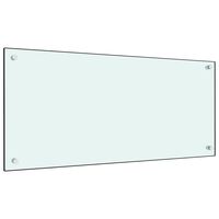 vidaXL Küchenrückwand Weiß 90x40 cm Hartglas