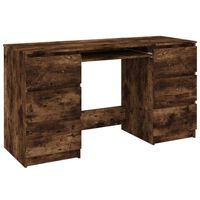vidaXL füstös tölgy színű szerelt fa íróasztal 140 x 50 x 77 cm