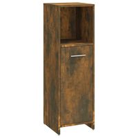 vidaXL Dulap de baie, stejar fumuriu, 30x30x95 cm, lemn prelucrat