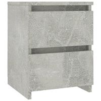 800521 vidaXL Bedside Cabinet Concrete Grey 30x30x40 cm Chipboard