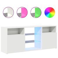 vidaXL Szafka TV z oświetleniem LED, biała, 120x30x50 cm
