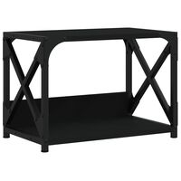 vidaXL Druckerständer 2 Ablagen Schwarz 44x26x31,5 cm Holzwerkstoff