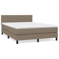 vidaXL Box spring postel s matrací taupe 140x190 cm textil