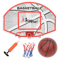 vidaXL Set Tabellone da Basket da Parete 3 pz 66x44,5 cm