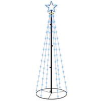 vidaXL Kegelkerstboom 108 LED's 70x180 cm blauw