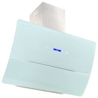 vidaXL Nástěnná digestoř nerezová ocel 756 m³/h LED 90 cm bílá
