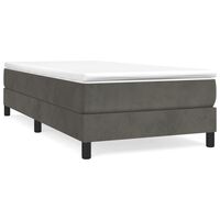 vidaXL Estrutura de cama sem colchão 80x200 cm veludo cinzento-escuro