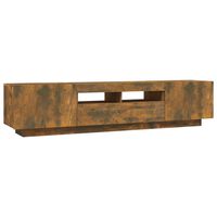 vidaXL Set Mobili TV 2pz con Luci LED Rovere Fumo in Legno Multistrato