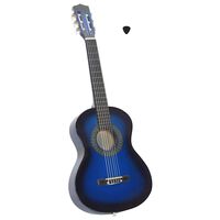vidaXL Chitară clasică pentru începători și copii, albastru, 1/2 34"