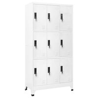vidaXL Uzamykacia skriňa biela 90x45x180 cm oceľová