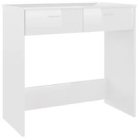 vidaXL Psací stůl bílý s vysokým leskem 80x40x75 cm kompozitní dřevo
