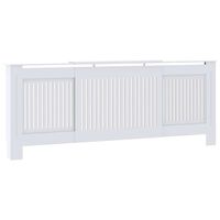 vidaXL MDF Radiator Cover White 205 cm