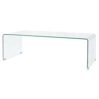 vidaXL Sohvapöytä karkaistu lasi 98x45x30 cm kirkas