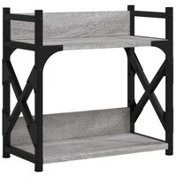 vidaXL 2 szintes szürke sonoma színű nyomtatóállvány 40x20x40 cm