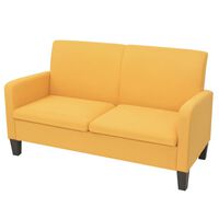 vidaXL Divano a 2 Posti 135x65x76 cm Giallo