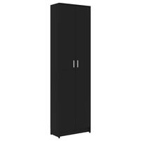 vidaXL Armadio da Corridoio Nero 55x25x189 cm Legno Multistrato