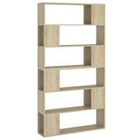 vidaXL Bücherregal Raumteiler Sonoma-Eiche 100x24x188 cm