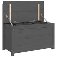 vidaXL Banco de madera maciza de pino gris 80x41x77 cm