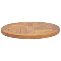 vidaXL Tischplatte Massivholz Teak Rund 2,5 cm 40 cm