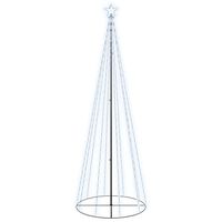 vidaXL Vianočný stromček, kužeľ 310LED, studené biele svetlo 100x300cm