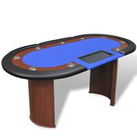 vidaXL Покерний Стіл на 10 Гравців з Зоною Дилера і Лотком для Фішок