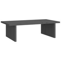 vidaXL Supporto per Monitor Grigio 50x27x15 cm Legno Massello di Pino
