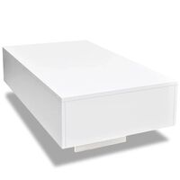 vidaXL Couchtisch Hochglanz-Weiß