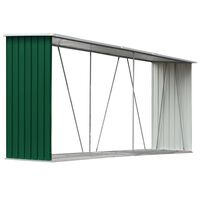 vidaXL Capannone da Giardino in Acciaio Zincato 330x84x152cm Verde
