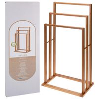 Bathroom Solutions bambusa dvieļu plaukts ar 3 stieņiem