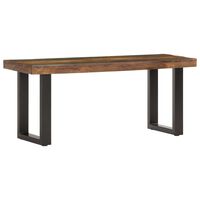 vidaXL Panca 110 cm in Legno Massello di Recupero e Acciaio