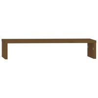 vidaXL Supporto per Monitor ambra 50x27x10 cm Legno Massello di Pino
