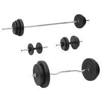 vidaXL Painonnostotanko ja käsipainosarja levyillä 90 kg