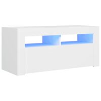 vidaXL Mobile Porta TV con Luci LED Bianco 90x35x40 cm