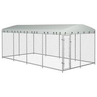 vidaXL 屋外用 犬小屋 屋根付き 7,6x3,8x2,3m