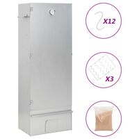 vidaXL BBQ опушвач с дървесен чипс 44,5x29x110 см поцинкована стомана