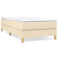 vidaXL Bettgestell ohne Matratze Creme 80x200 cm Stoff
