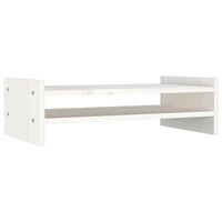 vidaXL fehér tömör fenyőfa monitorállvány 50x27x15 cm