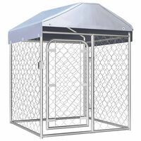 vidaXL Outdoor Dog Kennel with Roof 100x100x125 cm