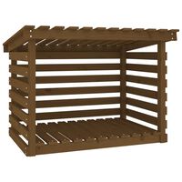vidaXL Portalegna Marrone Ambra 108x73x79 cm in Legno Massello di Pino