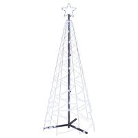 vidaXL Stožasto božićno drvce hladno bijelo 200 LED žarulja 70x180 cm